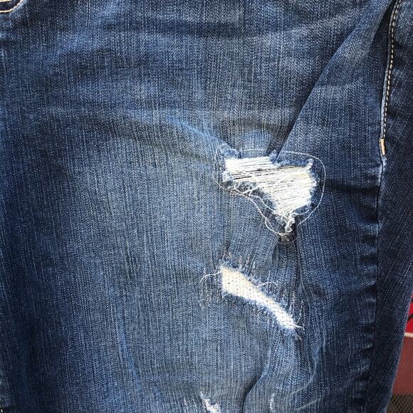 Torrid Boyfriend jeans distressed raw hem crop size 22 - Picture 4 of 12